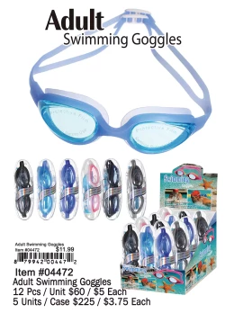 Adult Swimming Goggles 12 Pcs.